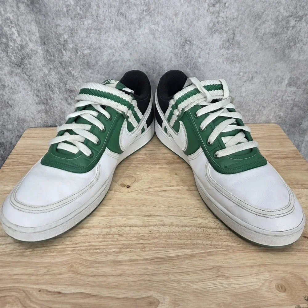 Vtg Nike Vandal Low Sneakers Mens 12 White‎ Green Leather Lace Up  312456-311